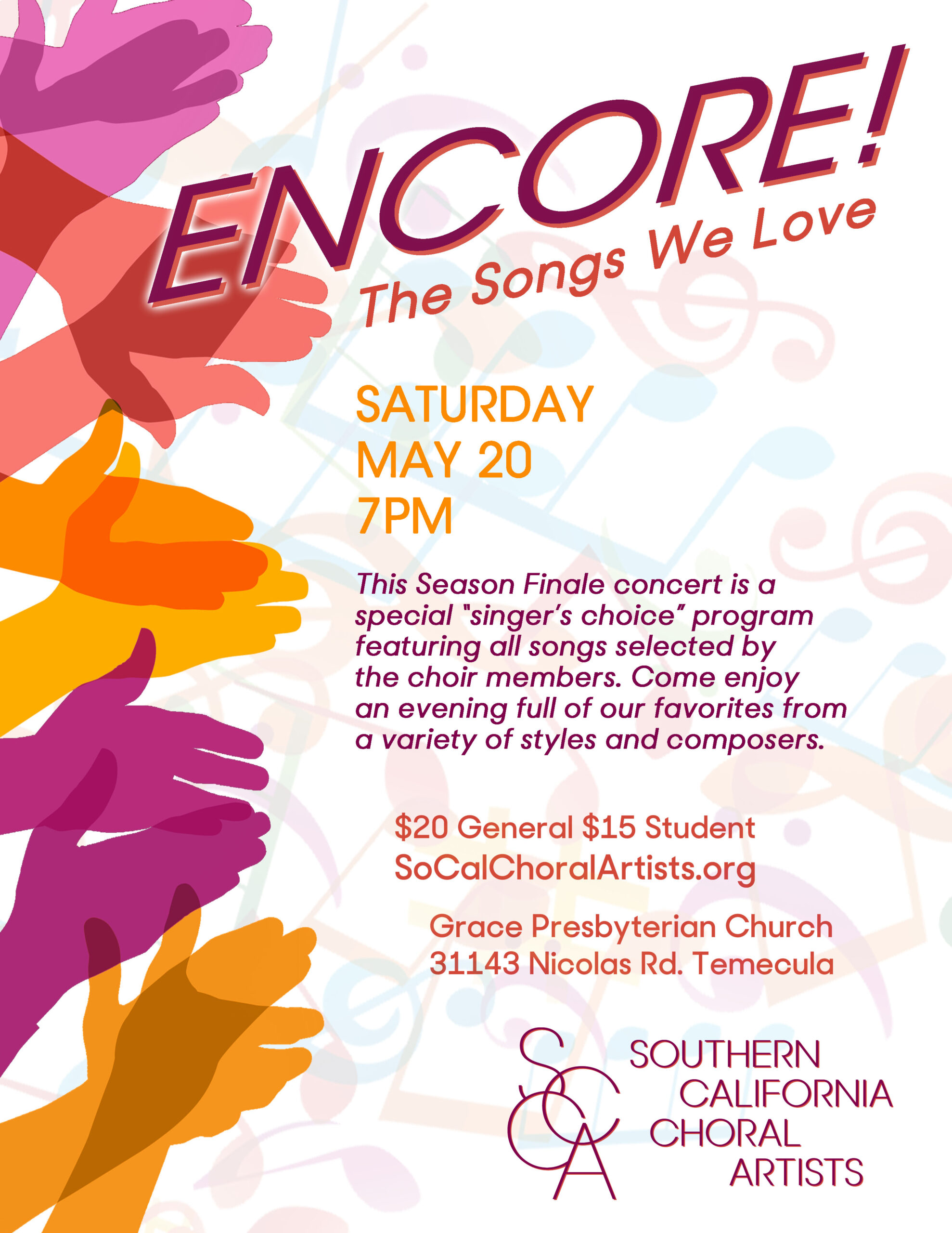 Concerts Southern California Choral Artists